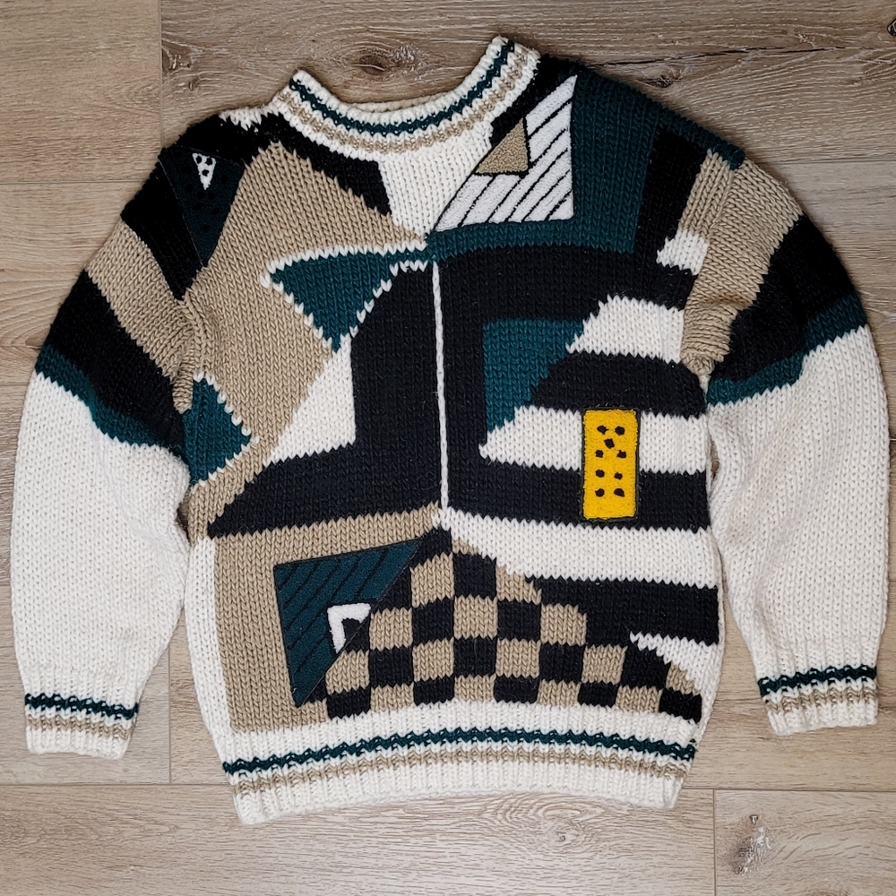 Vintage 90s Chunky Knit Sweater - Size Medium